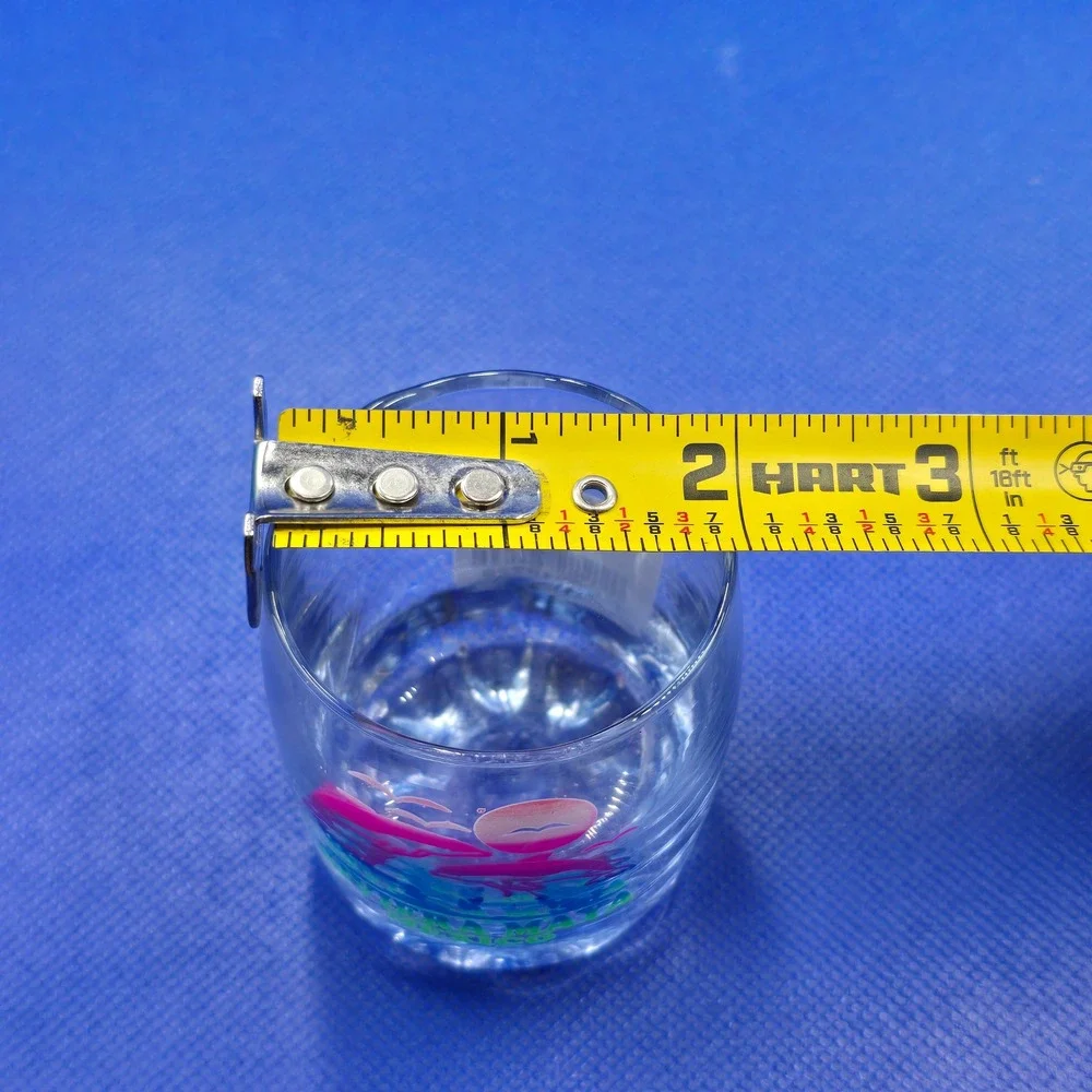 Riviera Maya Mexico Souvenir Shot Glasses Set of 3 Dolphin Fish Palm Tree